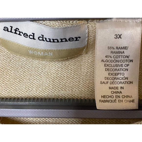 Alfred Dunner Vintage Y2K Sweater Floral Embroidered Granny Sweater Sz 3X-flawed - Picture 6 of 7